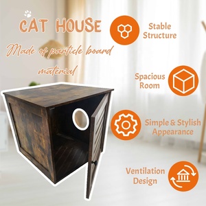 Wholesale Indoor Hidden <strong>Cat</strong> <strong>Litter</strong> Box Enclosure Furniture Side Table <strong>Cats</strong> Cage <strong>Cabinet</strong> - Product Image 5