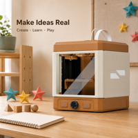Imprimante 3D WandGo Series Brown pour la création artistique, machine d'impression 3D de bureau pour les projets à domicile, à l'école et en studio
