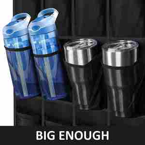 Black Door-Back Mesh Storage Hanging Bag with 4 <b>Hooks</b> for <b>Shoes</b> and Cups - Product Image 4