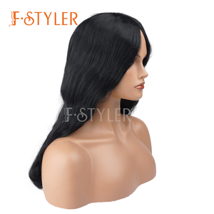 FSTYLER <span class=keywords><strong>Perruque</strong></span> Synthétique Premium Vente en Gros Vente en Vrac Usine Afro Noir Longue Ligne Droite Quotidien Cheveux Faits à la Machine Perruques <span class=keywords><strong>Pas</strong></span> <span class=keywords><strong>Cher</strong></span> - Product Image 2