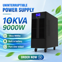 Fuente de Alimentación UPS en Línea de 10 kVA, 10 kW, 10 k9kW, Estabilización de Voltaje para Centros de Datos, Protección Contra Cortes de Energía, Batería de Litio Inteligente
