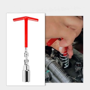 T-type Spark Plug Wrench <strong>Socket</strong> 16mm <strong>18mm</strong> 21mm Joint Spark Plug Spanner <strong>Socket</strong> Wrench Remover Installer Vehicle Tools T-Key - Product Image 6