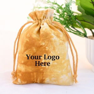 Pochette en coton uni avec cordon de serrage Emballage écologique personnalisable pour les marques Cadeau naturel parfait pour la fête de mariage ou l'utilisation au détail - Product Image 2