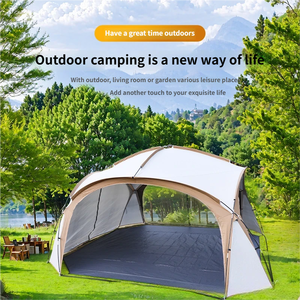 Kubbe Oxford Kamuflaj Yaz Kamp Çadırı Tek Katmanlı Taşınabilir Güneşlik Gümüş Kaplamalı 2000mm Su Geçirmez Premium Dış Mekan - Product Image 5