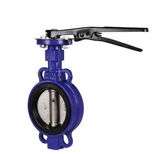 วาล์วผีเสื้อแบบแมนนวลสำหรับโรงงานแบทช์คอนกรีตสำหรับสื่อเกี่ยวกับน้ำน้ำมันก๊าซ - Product Image 1