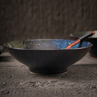 Bol à ramen en céramique japonaise, bol à soupe avec bec verseur, bol à riz en porcelaine, vaisselle minimaliste pour la table