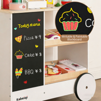 Chariot de courses en bois moulé sous pression, caisse enregistreuse de simulation de supermarché, jouets de jeu de rôle pour enfants de 4 à 12 mois, violet