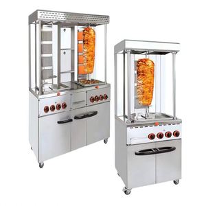 Grill à Shawarma Électrique et à Gaz Vertical, Four à Kebab Gyro avec Tubes Chauffants – Meilleures Ventes - Product Image 1
