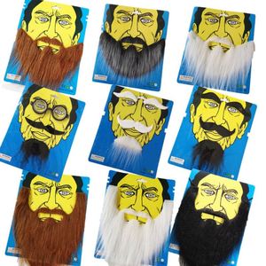 Accesorios de fotografía, barba de poliéster para niños y adultos, suministros de decoración para fiestas de Halloween - Product Image 1