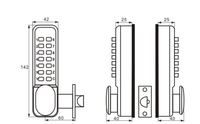 Serrure à code en alliage de zinc sans cylindre, ensemble de serrures à code d'accès pour porte de portail, serrures sans clé