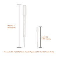 Pipette de transfert de micro pasteur jetable de laboratoire médical, 2ml, 3ml, 3ml, 5 ml, 7ml
