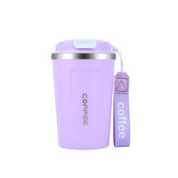 Gobelet isotherme en acier inoxydable de 16 oz avec sangle, tasse de voyage à double paroi sous vide avec couvercle rabattable, plusieurs couleurs, logo personnalisé