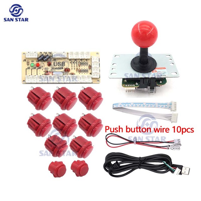 Zero Delay USB Encoder DIY Kit Sanwa Diy Kit Teile Usb Encoder Joystick Arcade Buttons Kit Arcade Game