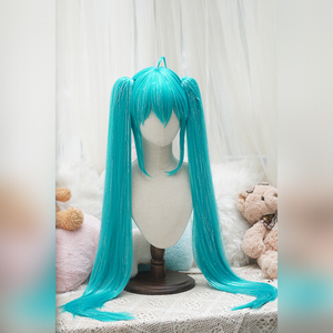 วิกผมหางม้าคู่ตรงยาว 100 ซม. ผมสังเคราะห์พร้อมเอฟเฟกต์ระยิบระยับสำหรับคอสเพลย์, ฮาโลวีน - Product Image 2
