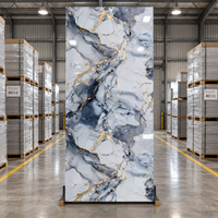 Panneau mural décoratif imperméable à l'eau avec protection UV, feuille de marbre PVC 1220*2440*3mm pour la décoration intérieure, panneau UV
