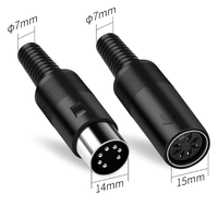 Connecteur de câble avec prise DIN 7 broches, prise mâle 7 broches et prise femelle avec poignée en plastique