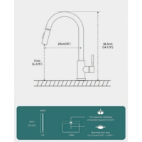 Robinet de cuisine commercial en acier inoxydable 304, mitigeur de cuisine extractible avec valve à disque en céramique, eau chaude/froide, pour usage domestique