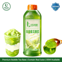 Groothandel op maat gemaakte logo-etiketten thee-basisvloeistof voor ijskoffie, bubble tea en boba