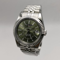 Montre automatique mécanique pour homme SEILOCE, design simple, acier inoxydable 904L, étanche, lumineuse, mouvement NH35