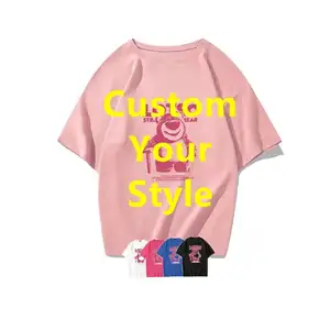 olive red custom logo men popular casual blue thick women's adult green crew neck affordable t shirts unisex cotton pink