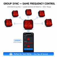 Luz Trasera Inteligente para Bicicleta, LED Brillante, Control Remoto por Aplicación, Recargable Tipo-C, Luz de Advertencia Nocturna