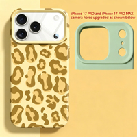 Coque de téléphone en silicone souple antichoc à motif léopard de luxe pour iPhone 16 15 12 13 14 17 Pro Max