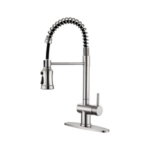 Robinet de <span class=keywords><strong>cuisine</strong></span> en acier inoxydable <span class=keywords><strong>avec</strong></span> <span class=keywords><strong>douchette</strong></span> extractible, robinet de <span class=keywords><strong>cuisine</strong></span> à poignée unique, robinet de <span class=keywords><strong>cuisine</strong></span> à ressort - Product Image 5