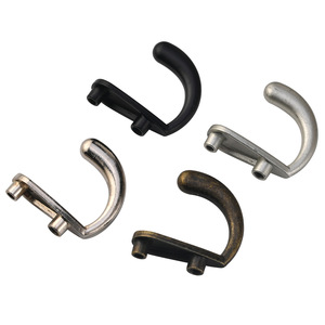Zinc Alloy Single Coat Hook Antique Bronze Silver Black <b>Brushed</b> Nickel Wall Mounted For Cabinets Bedroom Doors And Walls - Product Image 5