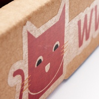Présentoir de comptoir en carton ondulé à 2 niveaux personnalisé pour cartes de vœux, présentoir de cartes de visite en carton pour point de vente