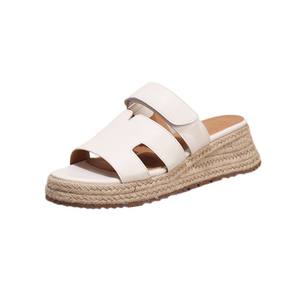 Sandales compensées plateforme pour femme, espadrilles d'été en jute à semelle épaisse, chaussures de plage - Product Image 4