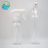 Bouteille de détergent liquide anti-fuite avec pulvérisateur 500 ml en PET transparent, flacon pulvérisateur à gâchette à fine brume en plastique pour salon de coiffure