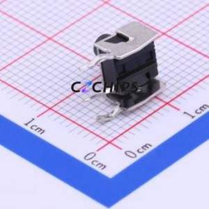 TSA067G70-250 Tactile Switch Bent Lead Through Hole-4P,6x6mm Switch Single Pole Single Throw Round Button 2.5N Right Angle - Product Image 2