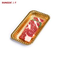 Sunzza boîte d'emballage alimentaire en plastique multifonction jetable conteneur PET plateau assiettes pour viande fraîche fruits de mer