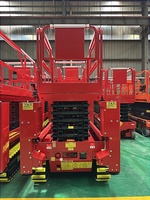 Plateforme élévatrice à ciseaux automotrice tout-terrain 12m, robuste, électrique et hydraulique, pour terrains boueux