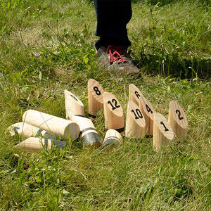 YumuQ arrière-cour famille fête jouets drôle pelouse en plein air Viking lancer jeu bois Bowling jeu nordique <span class=keywords><strong>quilles</strong></span> - Product Image 2