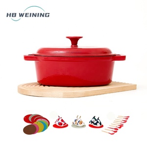 <span class=keywords><strong>Cocotte</strong></span> ovale émaillée <span class=keywords><strong>en</strong></span> <span class=keywords><strong>fonte</strong></span> sur mesure, <span class=keywords><strong>prix</strong></span> usine OEM, plat de cuisson <span class=keywords><strong>en</strong></span> <span class=keywords><strong>fonte</strong></span> émaillée personnalisable pour grossistes - Product Image 1