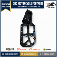 Repose-pieds élargis en aluminium Zhicheng avec goupilles de traction creuses auto-nettoyantes pour Sur Ron Talaria E Dirt Bike (réaménagement/mise à niveau)
