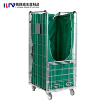 Chariot en fil d'acier empilable avec roulettes pour solutions de stockage en vrac