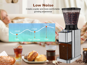 Moulin à café commercial grande capacité 250g pour usage domestique et expresso avec réglages ajustables - Product Image 4