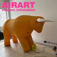 Costume de taureau gonflable personnalisé pour accessoires de scène, costume de mascotte de taureau gonflable pour événements de défilé
