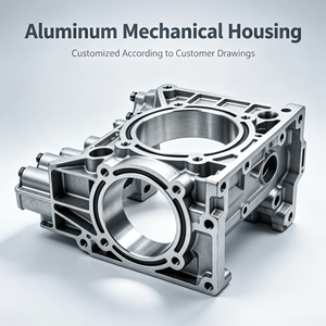 Die Casting CNC Milling Aluminum Housing Parts Raw Silver Metallic Machined Surface Custom High Precision Machining - Product Image 1