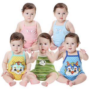 TONWHAR-<span class=keywords><strong>Combinaison</strong></span> sans manches en coton avec fermeture à bouton pression pour bébé - Product Image 1