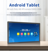 Nueva Tablet PC Android de 32 Pulgadas con Pantalla Táctil LCD IPS 1080p para Montaje en Pared, RK3566 Quad Octa Core, Wi-Fi, RJ45, POE, NFC, 4G, 3G, GSM, ROHS