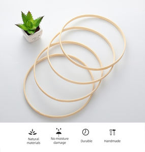 Cercles ronds tenture murale point de croix bambou cerceau <span class=keywords><strong>en</strong></span> <span class=keywords><strong>bois</strong></span> anneau <span class=keywords><strong>en</strong></span> <span class=keywords><strong>bois</strong></span> <span class=keywords><strong>pour</strong></span> bricolage capteur de rêves macramé décor - Product Image 4