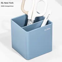 Deli nouveau Style multifonctionnel en plastique porte-stylo épaissi stylo douille boîte de rangement carré conception fournitures de bureau bureau
