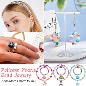 6Mm Abs Dyed Pearls 48 Colors 2400 Pieces Loose <b>Beads</b> For Diy Bracelet Necklace Making Jewelry Supplies - Product Image 4