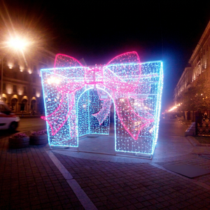 Ip65 Waterproof 3d Gift Box Decorative <b>Lights</b> For Outdoor Christmas Market Festival Plaza And Holiday <b>Night</b> Display - Product Image 1
