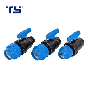 Taizhou prezzo di fabbrica PN16 raccordi per irrigazione blu filettati ad alta pressione valvola a sfera maschio in plastica PVC PP