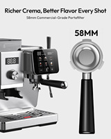 Machines à expresso professionnelles commerciales avec moulin intégré, en acier inoxydable, semi-automatiques, pour restaurant