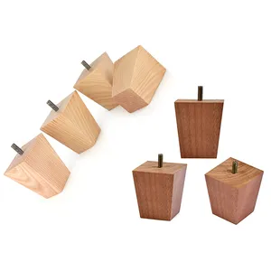 Pieds carrés pour Table de canapé, accessoires de meubles de maison, pieds de meubles en bois massif, meubles de canapé, armoires, lits